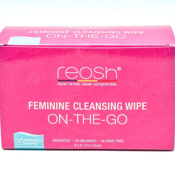 Reosh Unscented Alcohol Free Sanitary Wet Wipes 20 piece - Picture 2 of 2